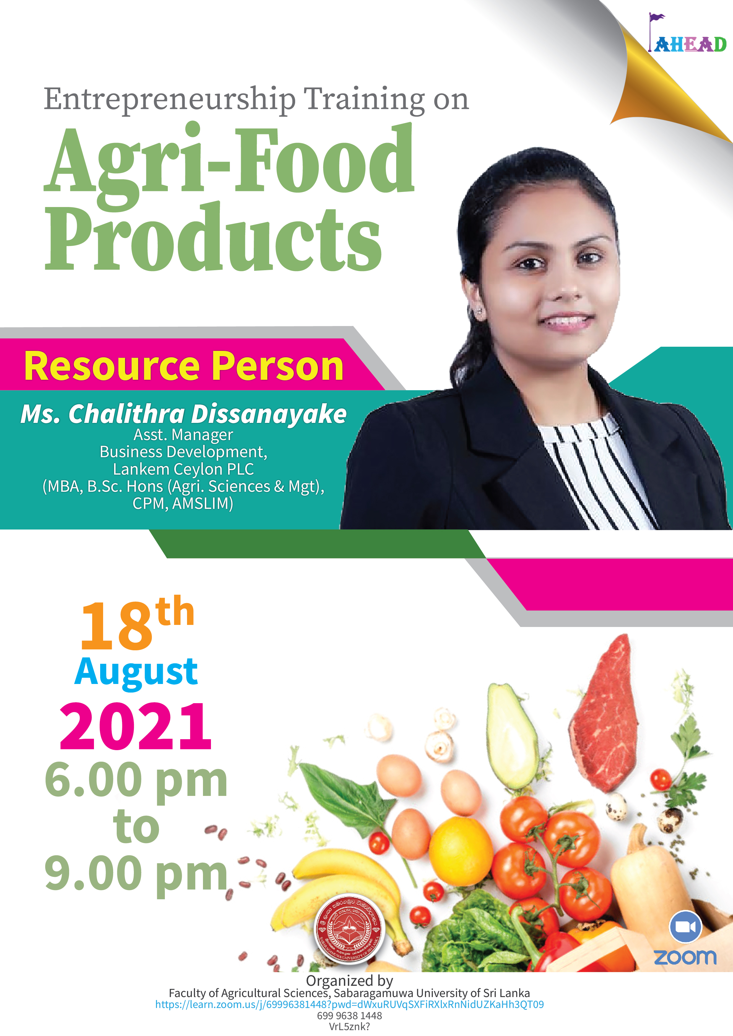 Entrepreneurship Training on - Agri-Food Products