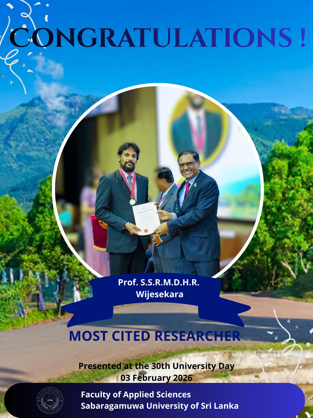 Your dedication to knowledge, innovation, and academic excellence continues to inspire us all.