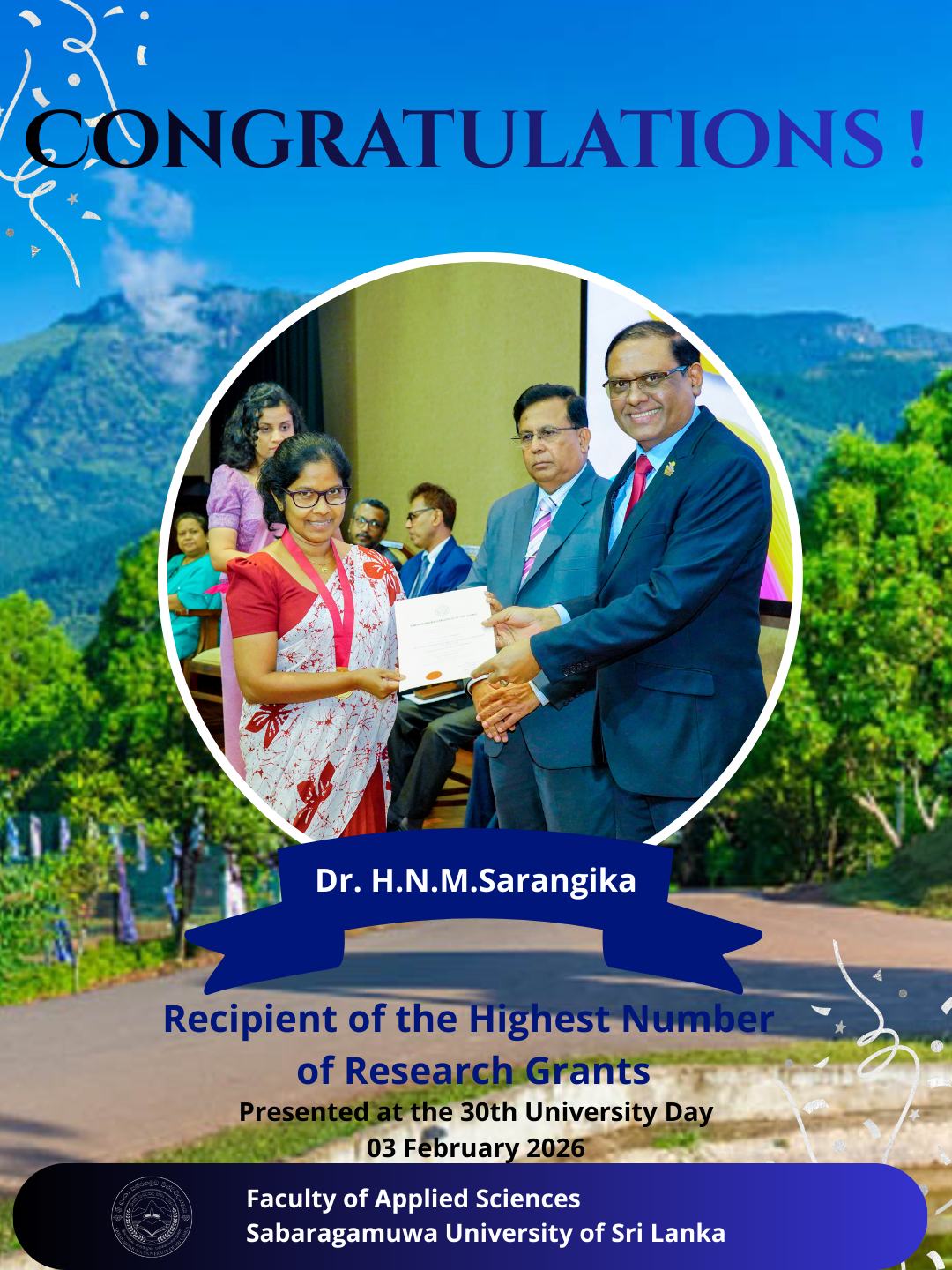 Your dedication to knowledge, innovation, and academic excellence continues to inspire us all.