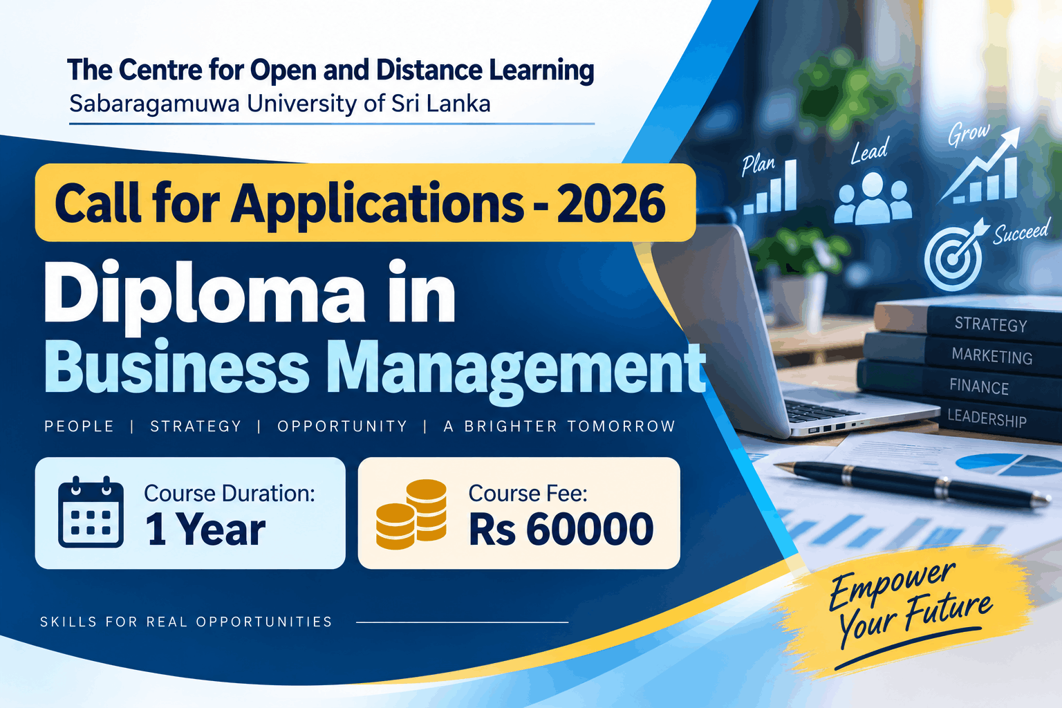Call for Application 2026 - Diploma in Business Management