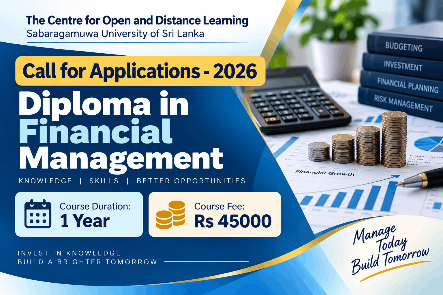 Call for Application 2026 - Diploma in Financial Management