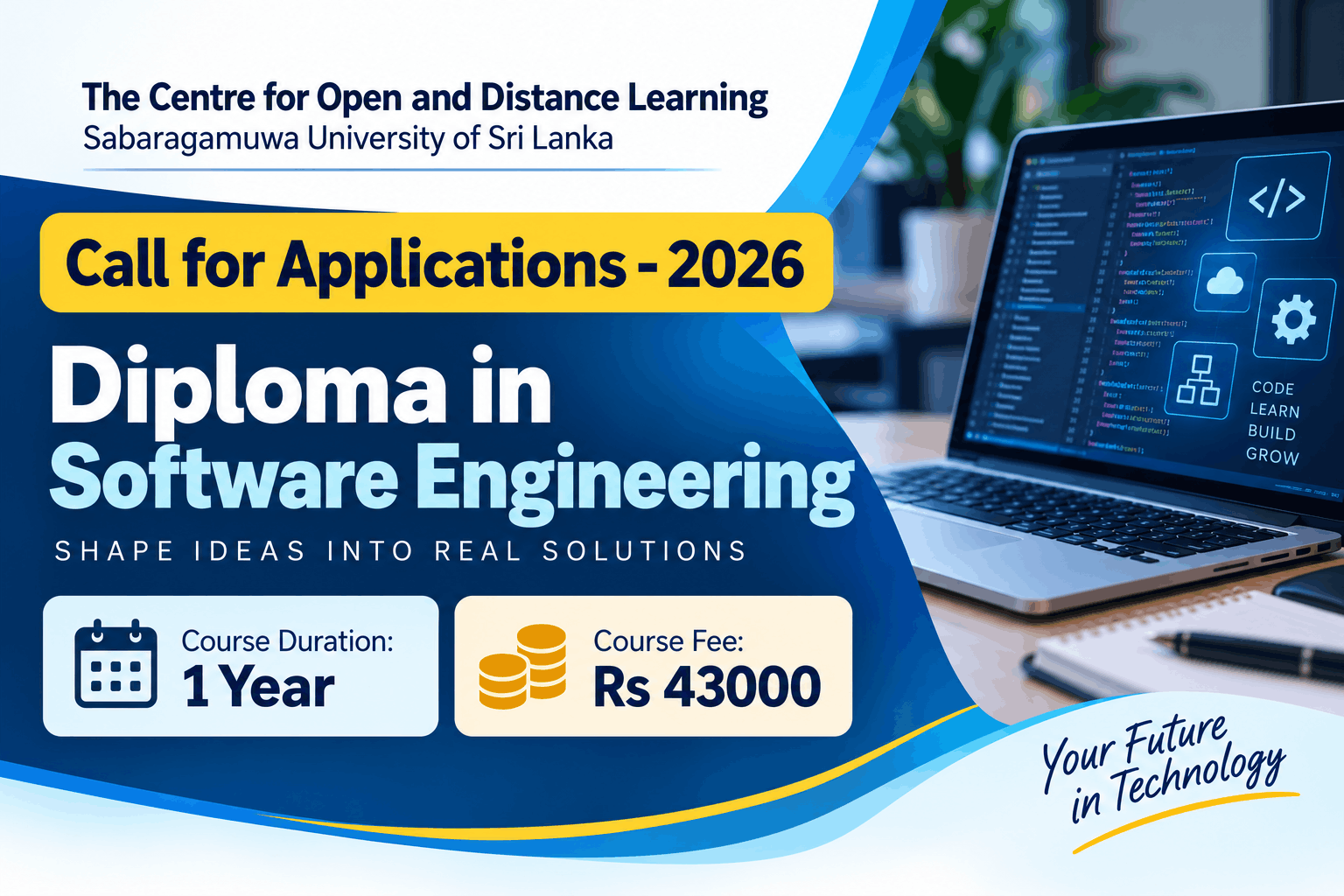 Call for Application 2026 - Diploma in Software Engineering