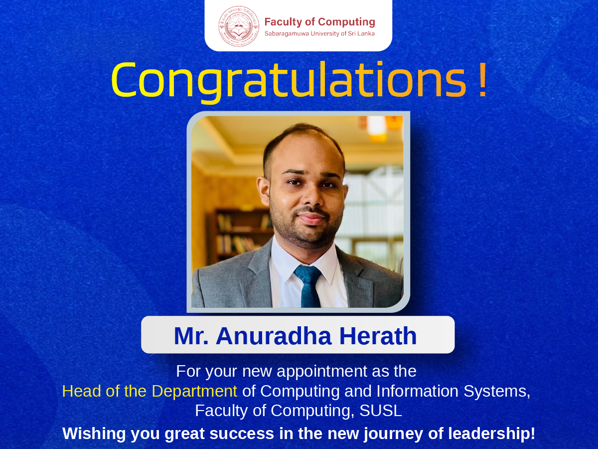 Congratulations, Mr G.A.C.A. Herath, on Your New Appointment!