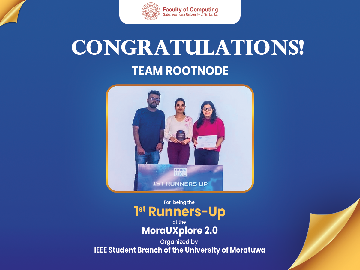Team "RootNode" Secures 1st Runner-Up at MoraUXplore 2.0