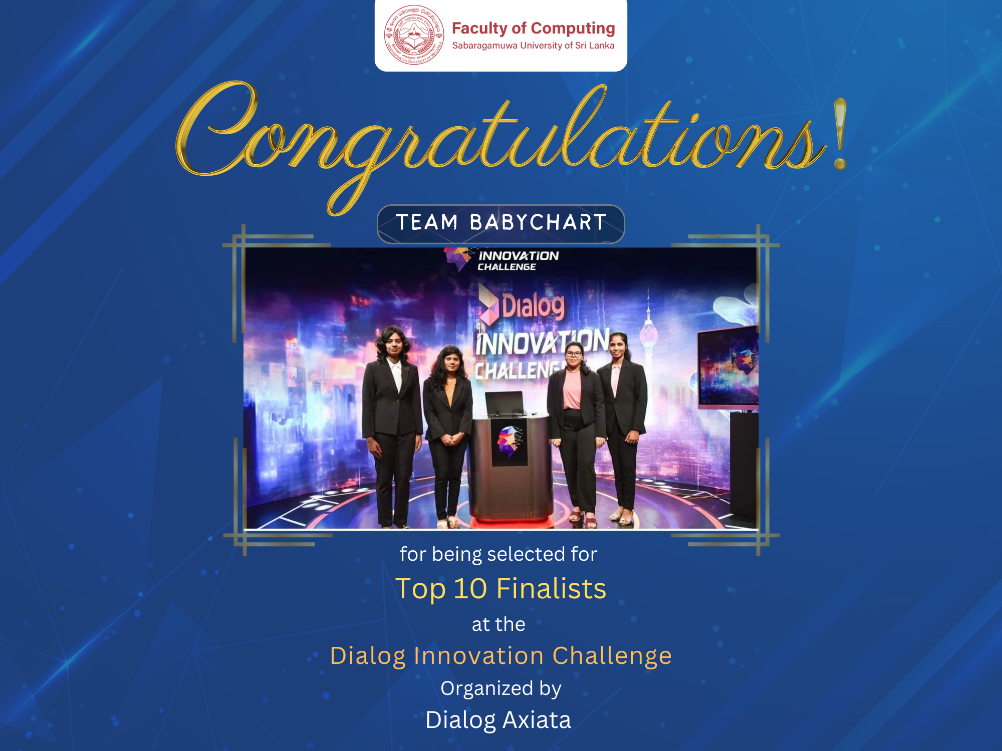 Team BabyChart Shines as Top Ten Finalists at the Dialog Innovation Challenge