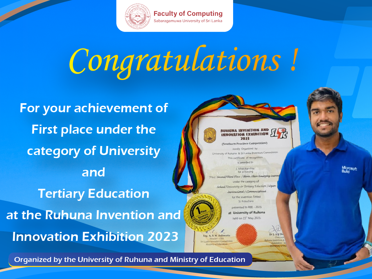 Congratulations Ishan Randika for your Exceptional Achievement!