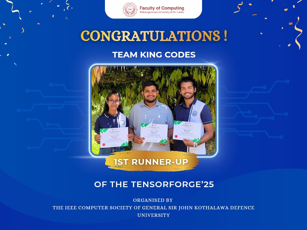 Congratulations to the Team "KING Codes" — 1st Runner-Up at TensorForge'25!