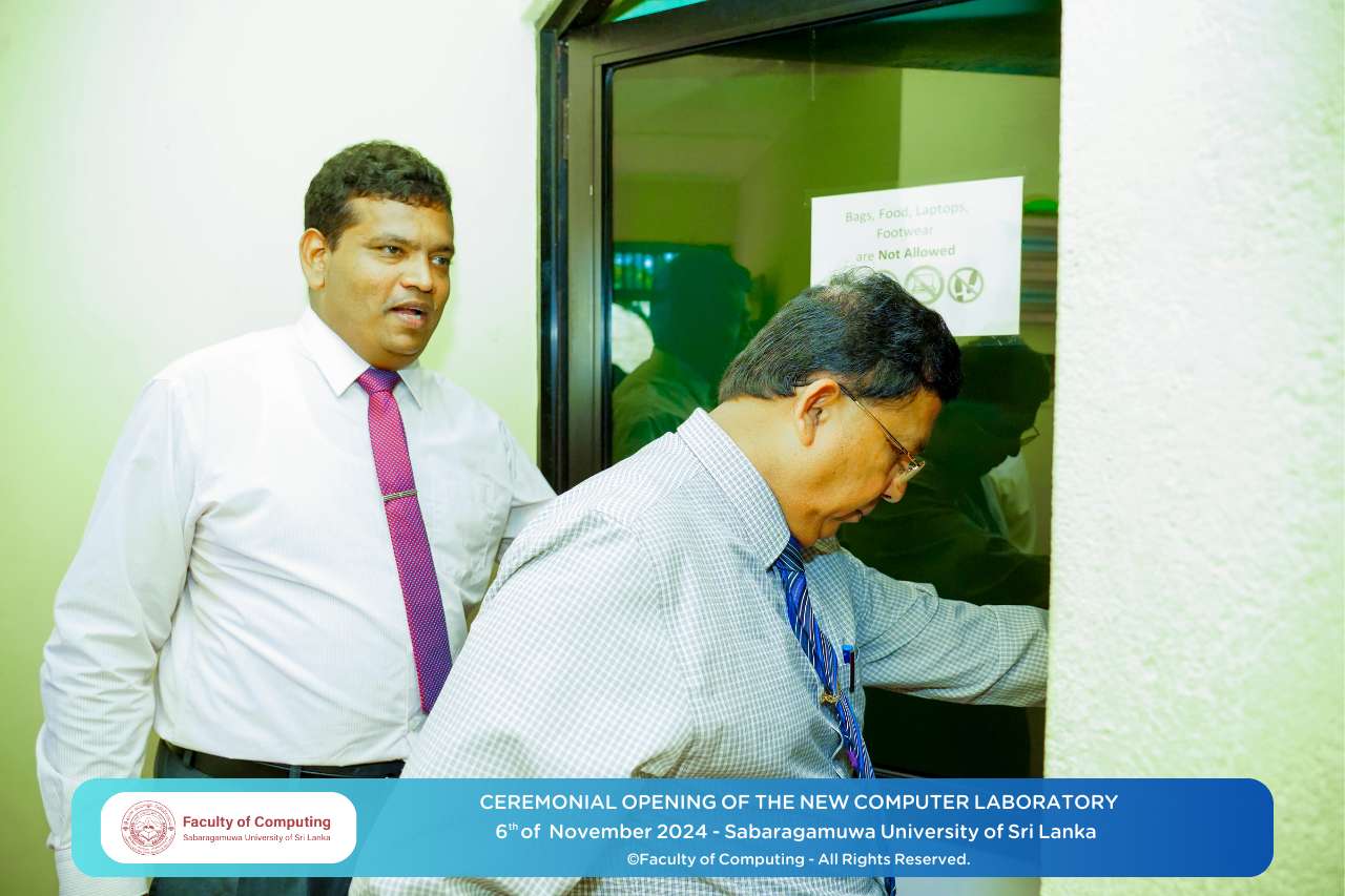 Inauguration of New Computer Laboratory at the Faculty of Computing ...