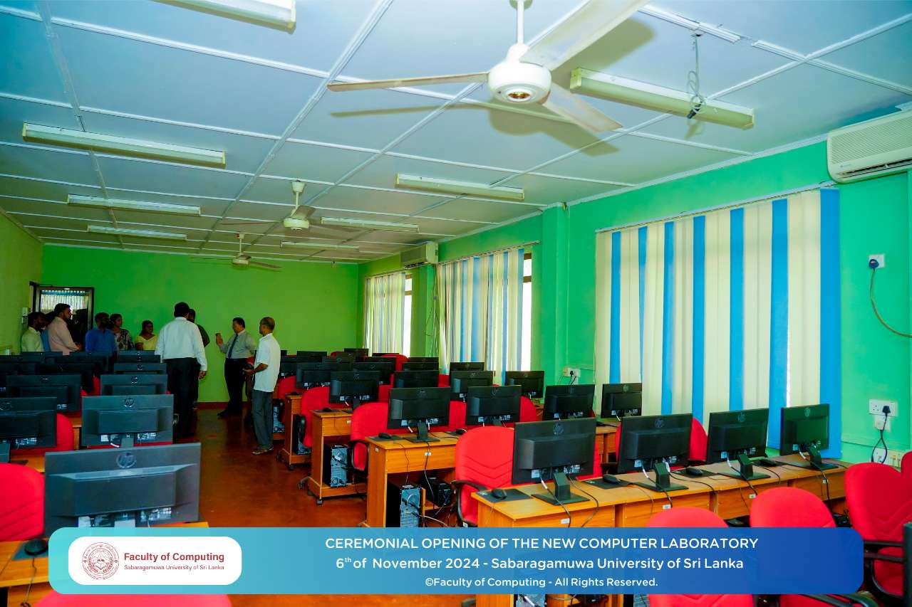 Inauguration of New Computer Laboratory at the Faculty of Computing ...