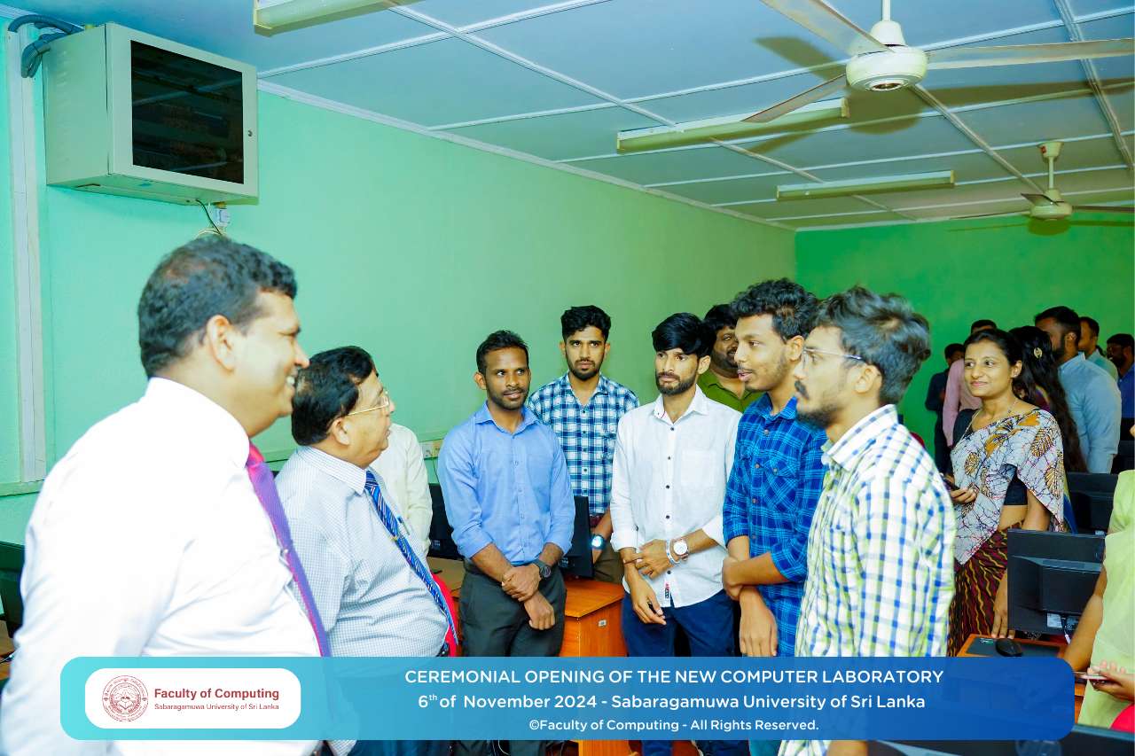 Inauguration of New Computer Laboratory at the Faculty of Computing ...