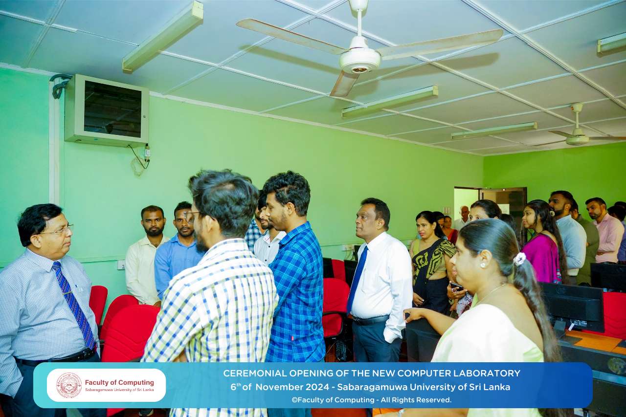 Inauguration of New Computer Laboratory at the Faculty of Computing ...