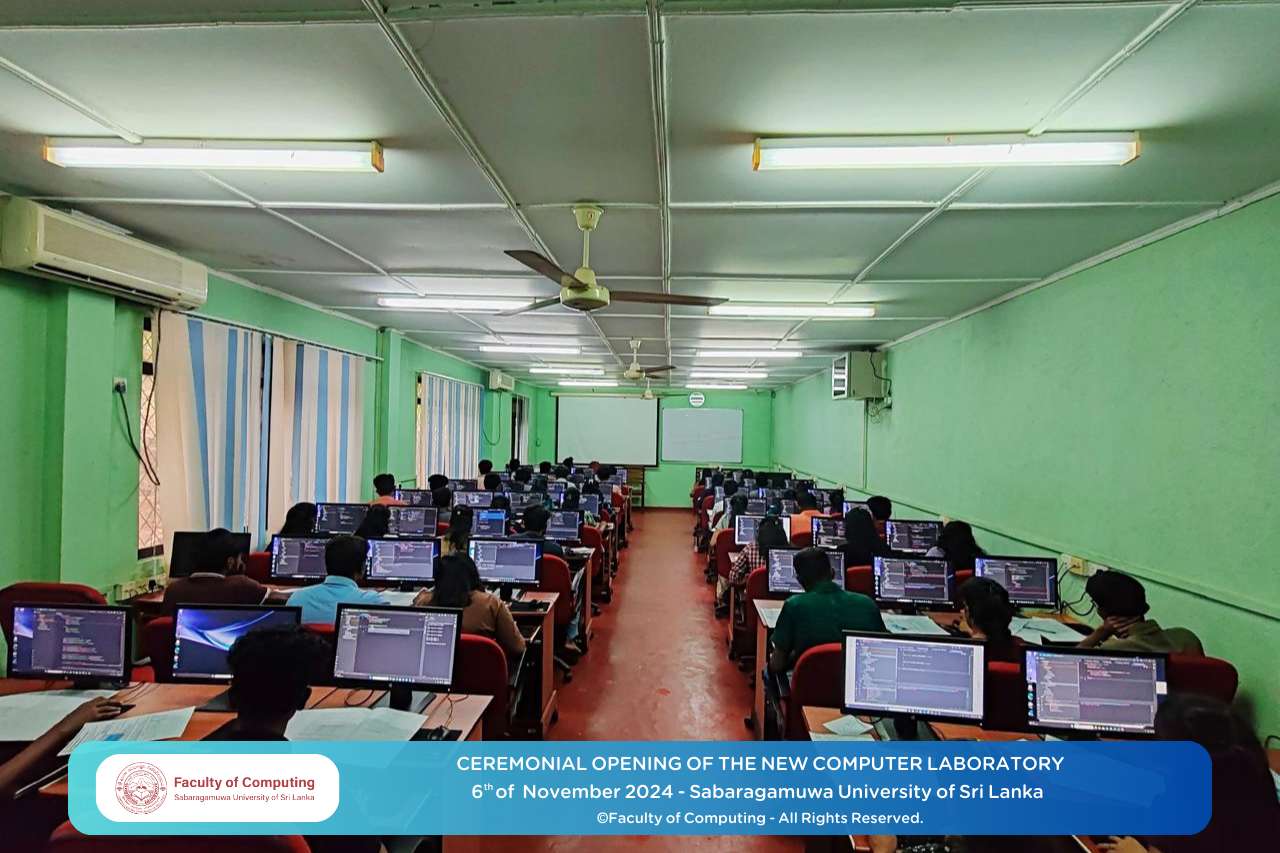 Inauguration of New Computer Laboratory at the Faculty of Computing ...