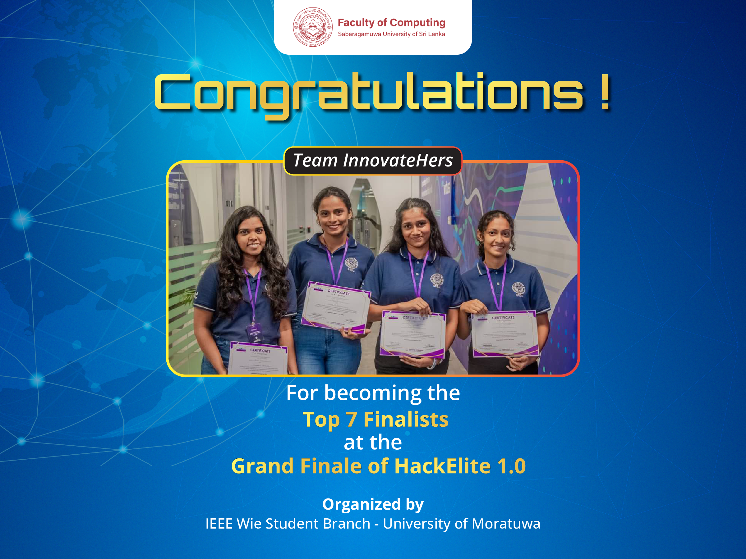 Team "InnovateHers" Shines at HackElite 1.0! 