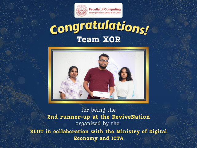 “Team XOR” Shines at ReviveNation – 2nd Runner-up!