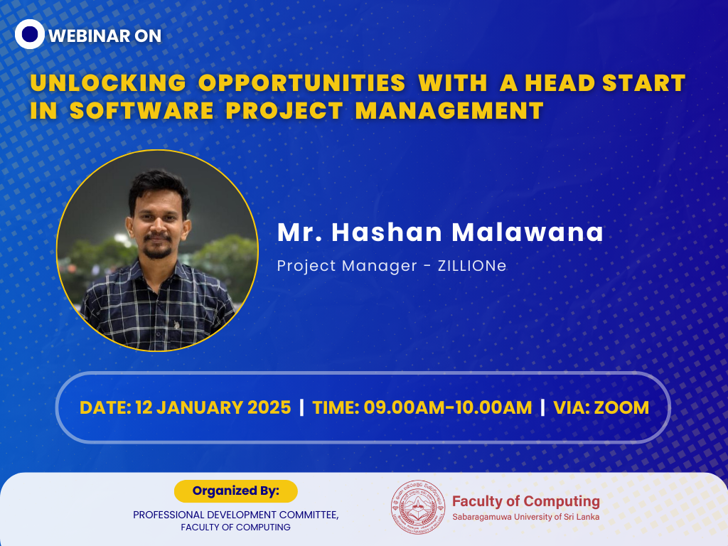 Webinar - Unlocking Opportunities with a Head Start in Software Project Management Webinar - Unlocking Opportunities with a Head Start in Software Project Management