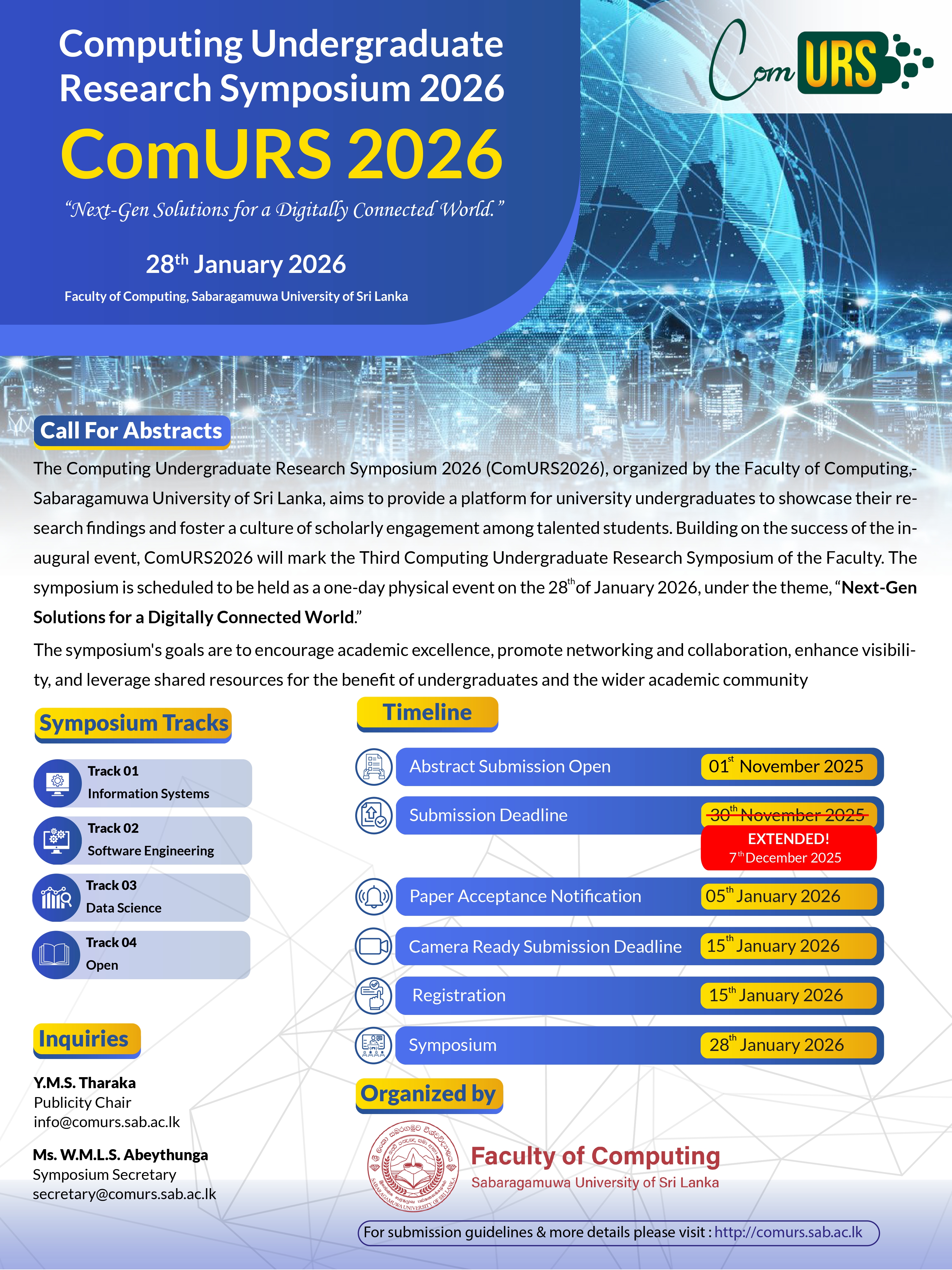 ComURS2026: Abstract Submission Deadline Extended!