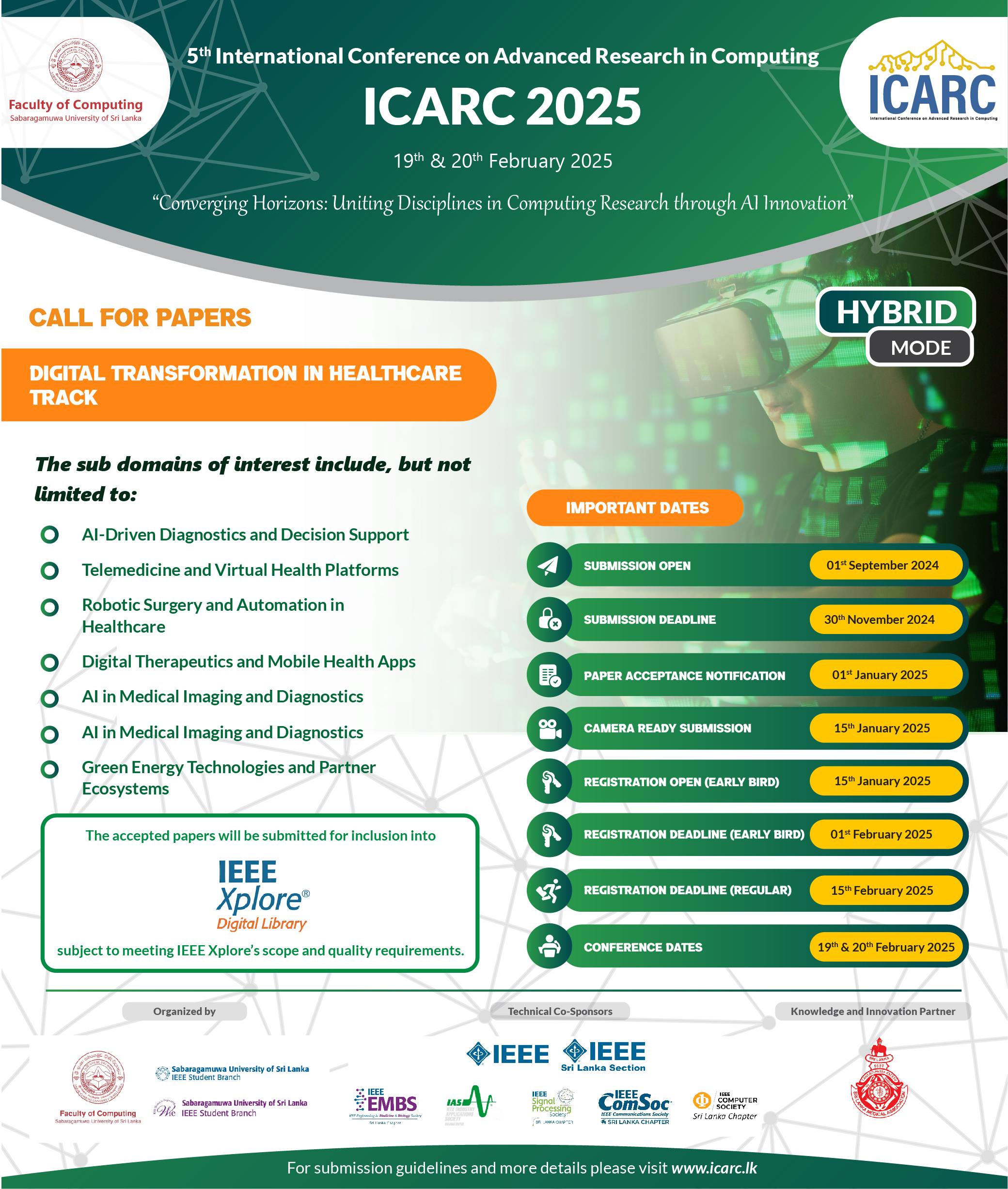 Calling all Researchers and Innovators in Digital Transformation in Healthcare Calling all Researchers and Innovators in Digital Transformation in Healthcare