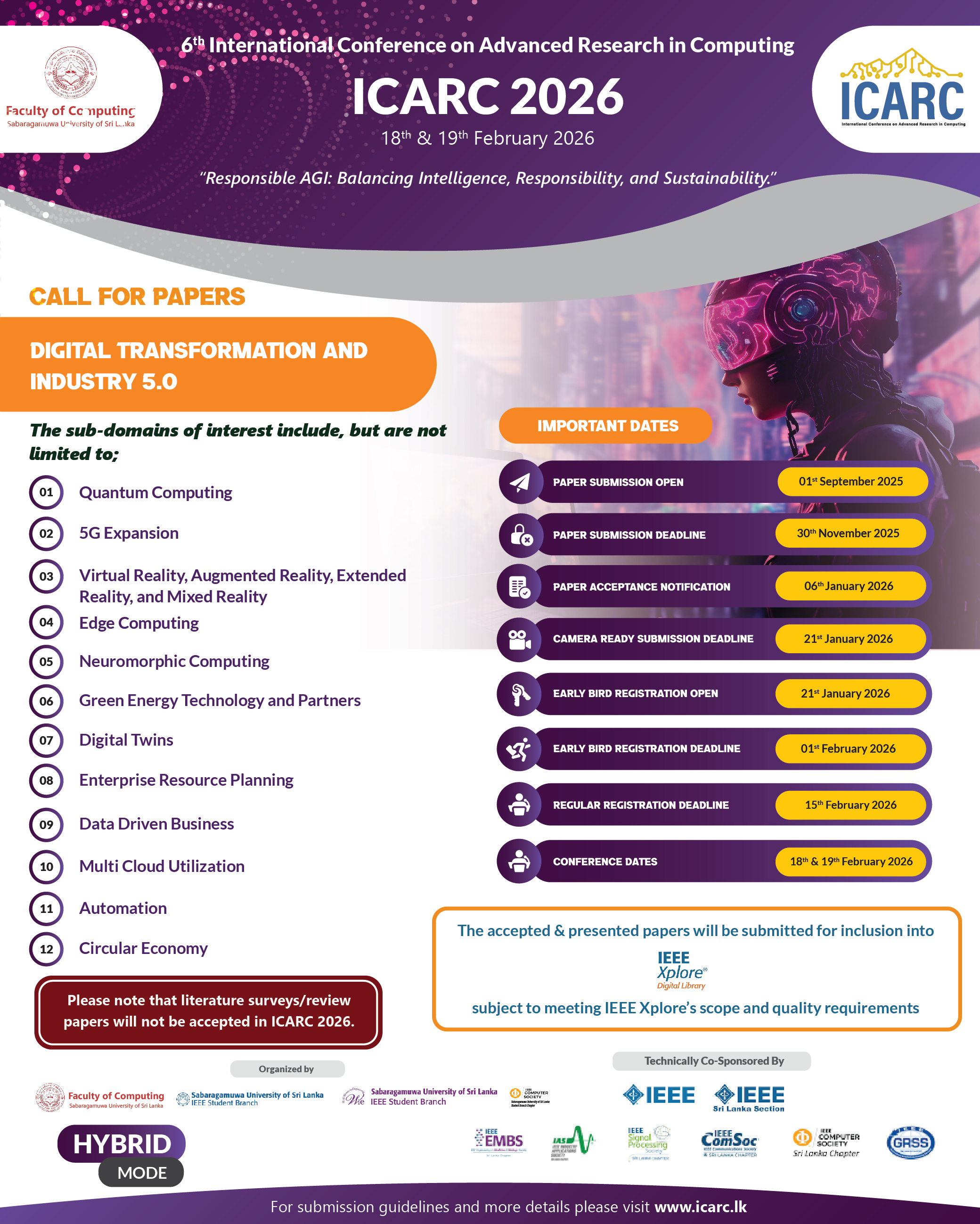 Call for Papers - Digital Transformation and Industry 5.0 Track Call for Papers - Digital Transformation and Industry 5.0 Track