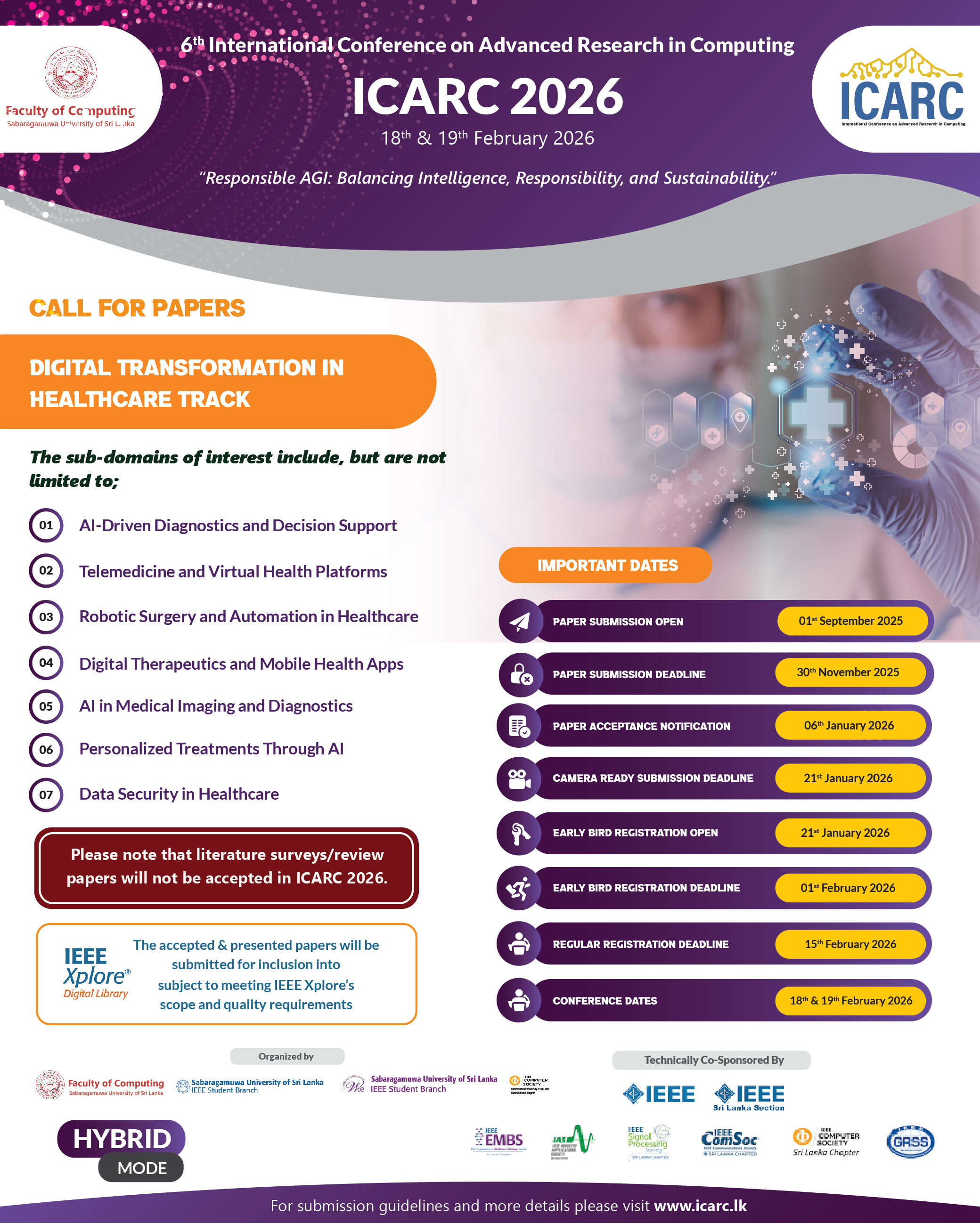 Call for Papers - Digital Transformation in Healthcare Track Call for Papers - Digital Transformation in Healthcare Track
