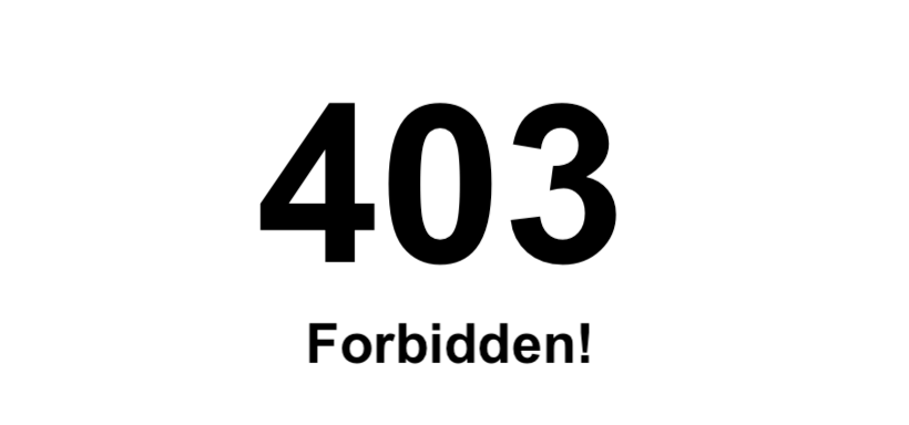403 Forbidden