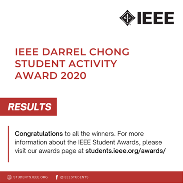 Darrel Chong Student Activity Award (2020) - Bronse Category
