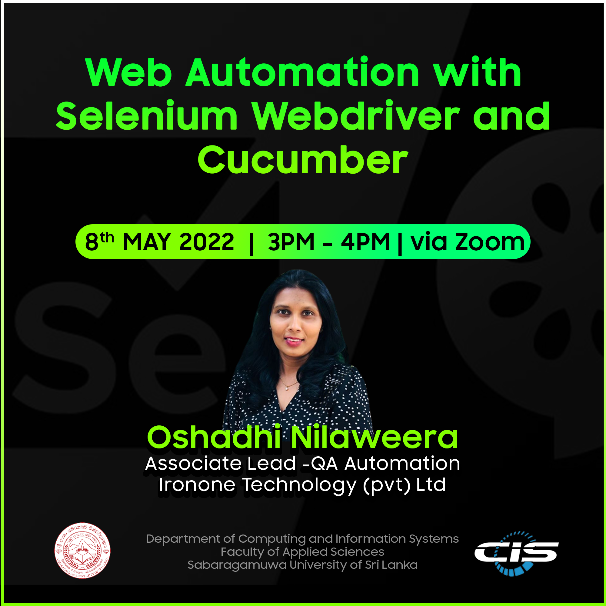 Webinar: Web Automation with Selenium Webdriver and Cucumber