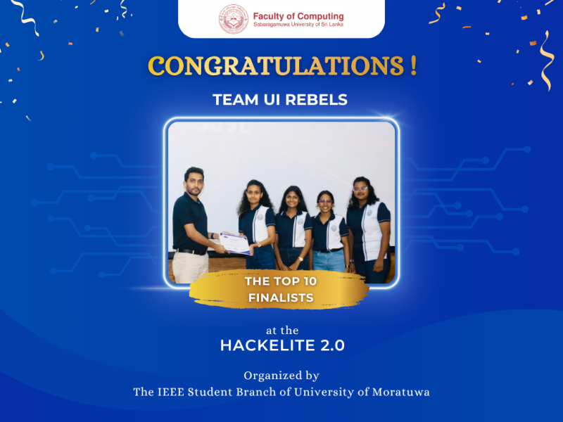 Celebrating the Achievement of Team "UI REBELS"—Top 10 Finalists of Hackelite 2.0!