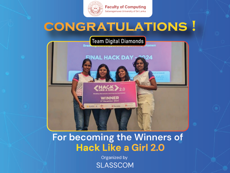 Congratulations to Team Digital Diamonds! Winners of Hack Like a Girl 2.0 