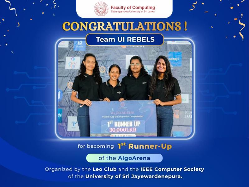 Congratulations, Team UI Rebels, for winning 1st Runner-Up!