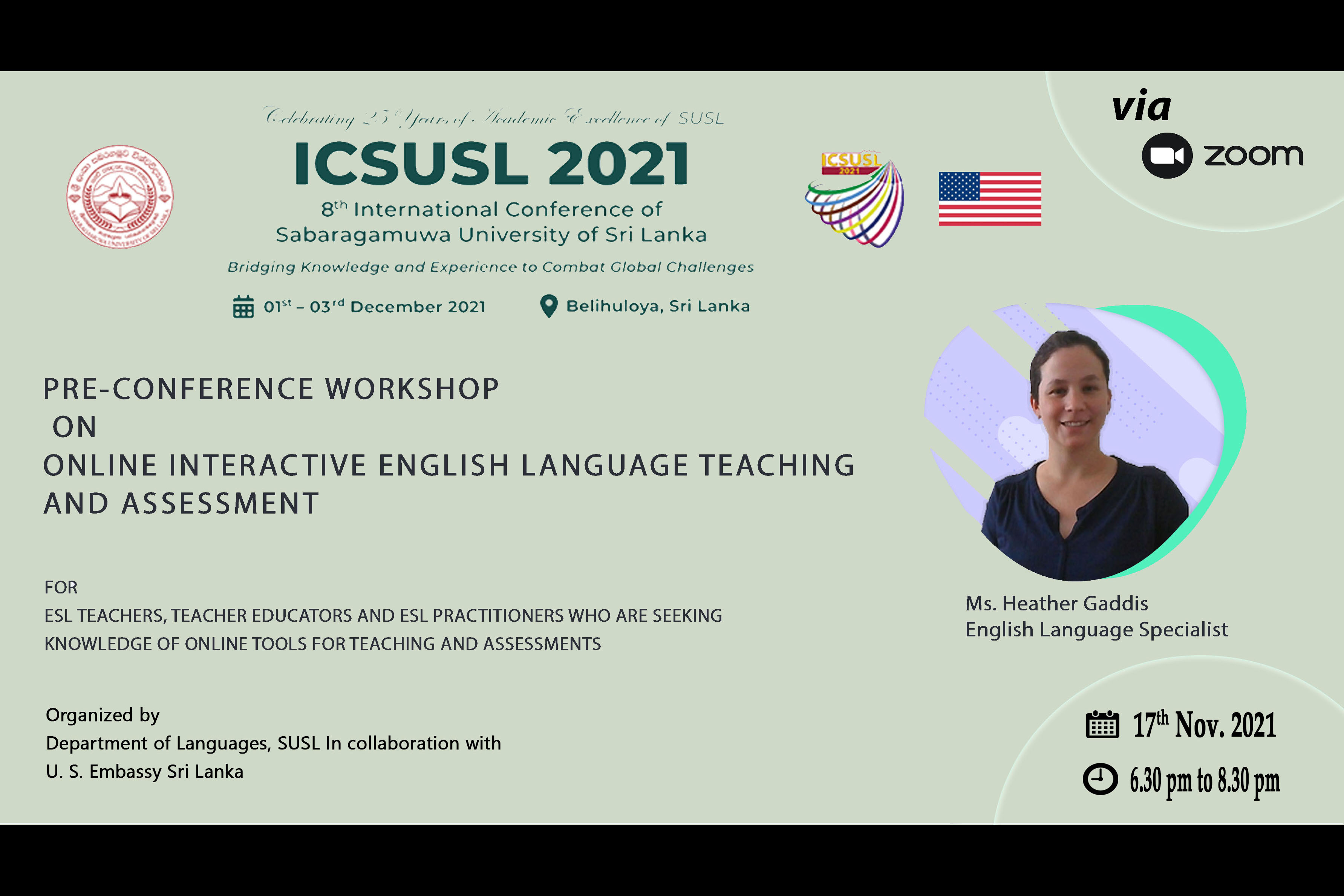 Pre-conference workshop on Online Interactive English Language Teaching and Assessment