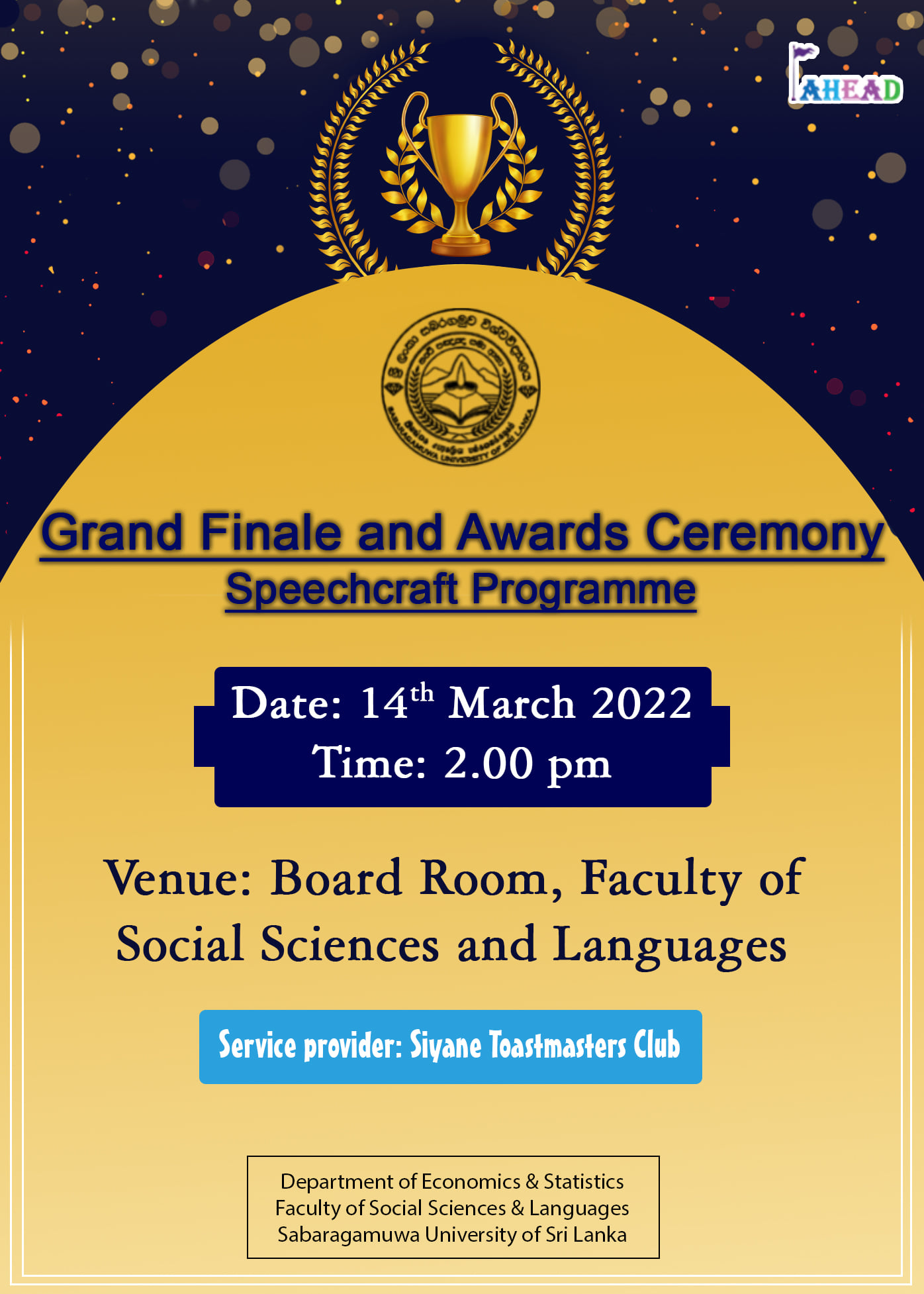 Grand Finale and Awards Ceremony (Speechcraft Programme)