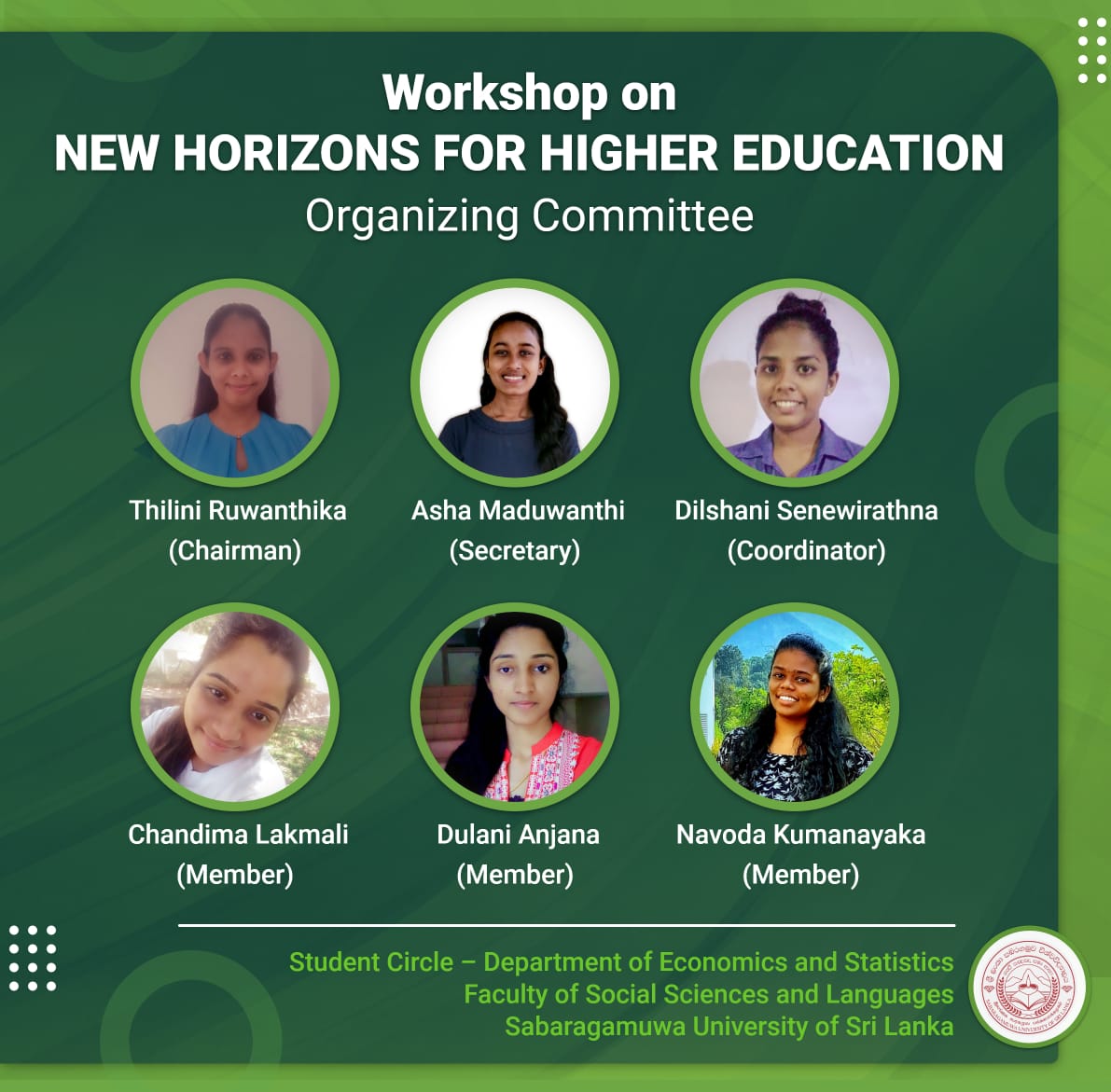 Workshop on New horizons for higher education organizing members