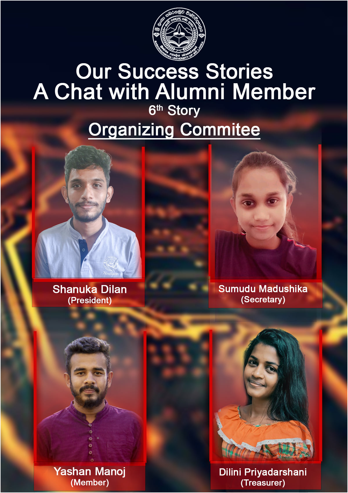 A chat with alumni member - 6th Story Chinthaka Lakshan Chathuranga (2014/2015 Batch)