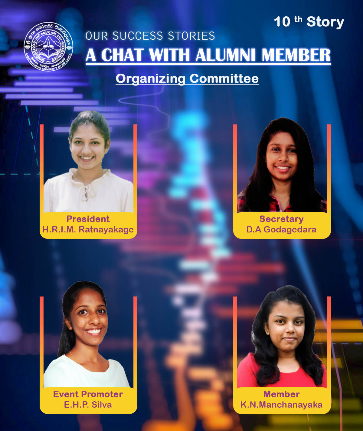 A chat with alumni member - 10th Story Ms. M. A. F. Siyama (2014/2015 Batch)