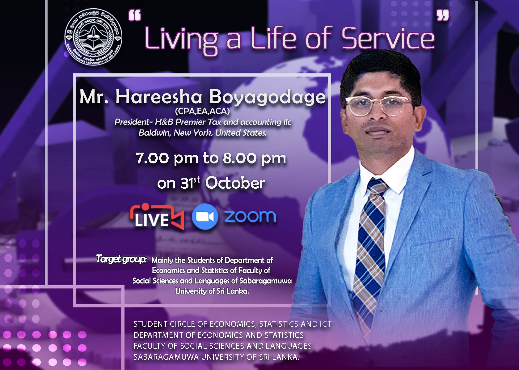 Workshop on LIVING A LIFE OF SERVICE