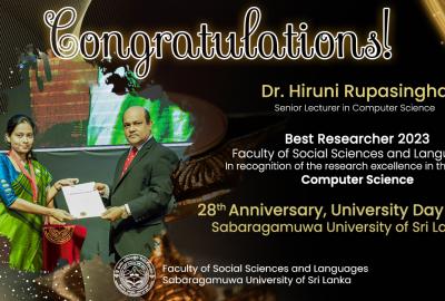 Best Researcher 2023 of the Faculty of Social Sciences & Languages