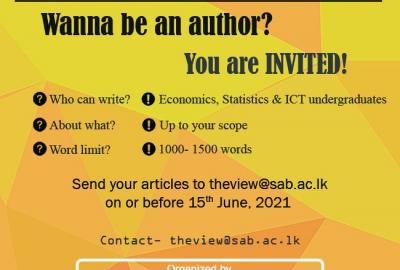 Call for Articles: “The View” bi-annual E-magazine - Volume:2 Issue:1