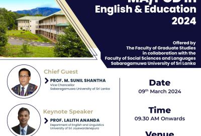 Inauguration of the MA/PGD in English & Education - 2024