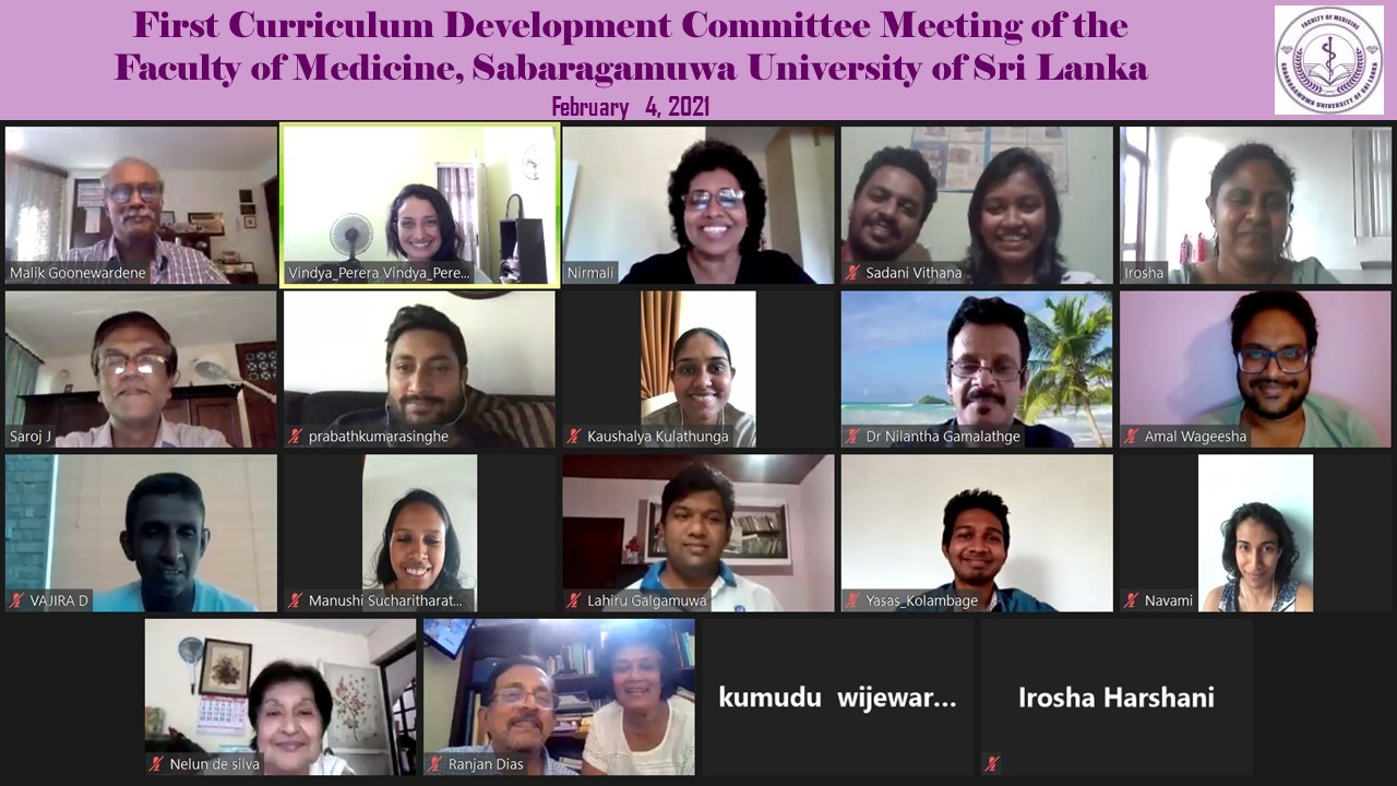 Inaugural meeting of the Curriculum Development Committee