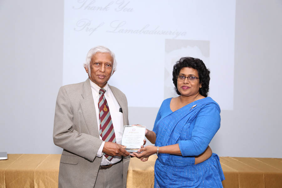 Felicitation Ceremony of Prof. Sanath P Lamabadusuriya