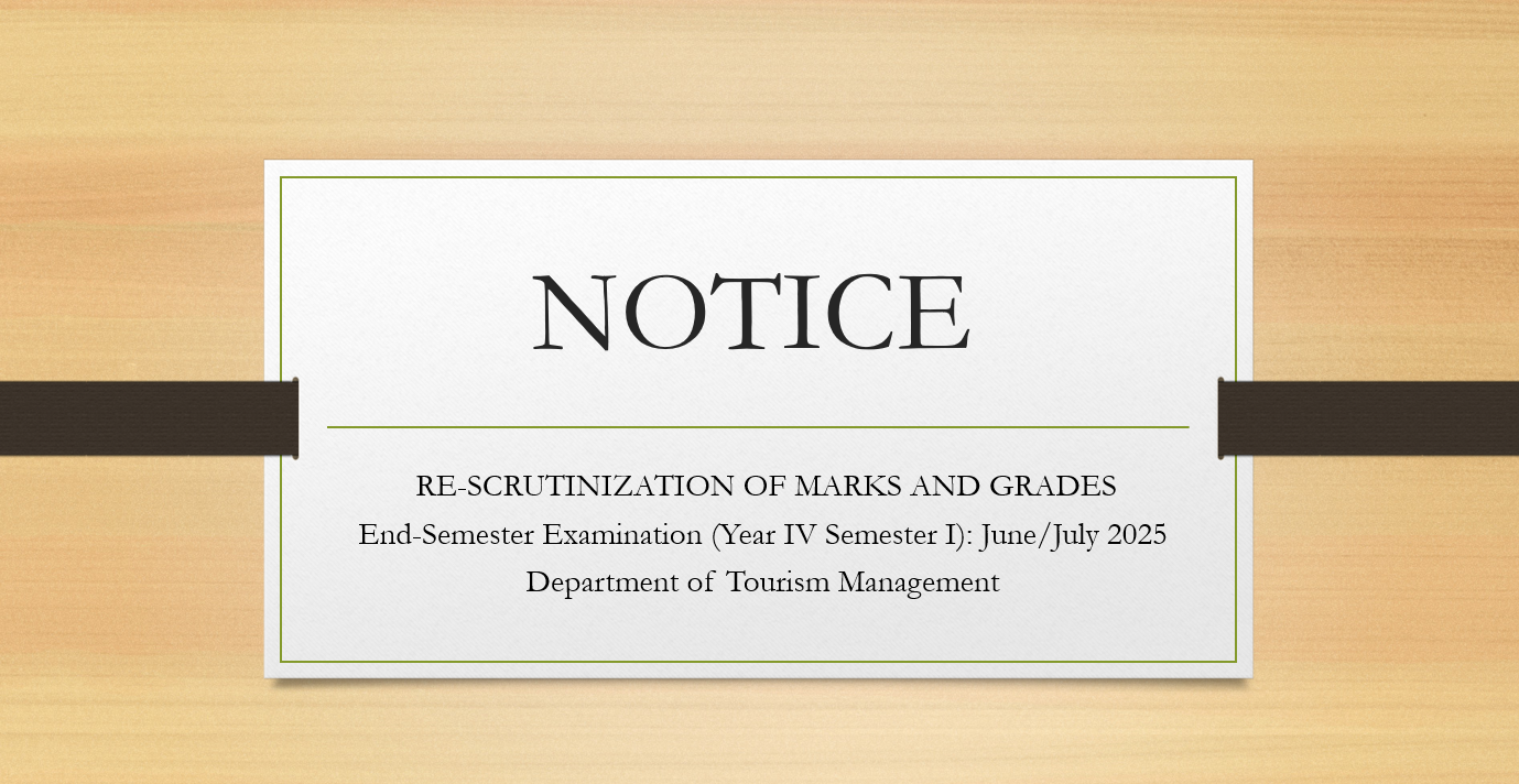 NOTICE - RE-SCRUTINIZATION OF MARKS AND GRADES