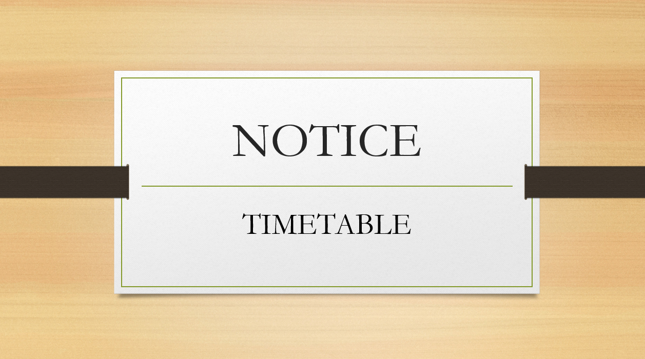 TIMETABLE
