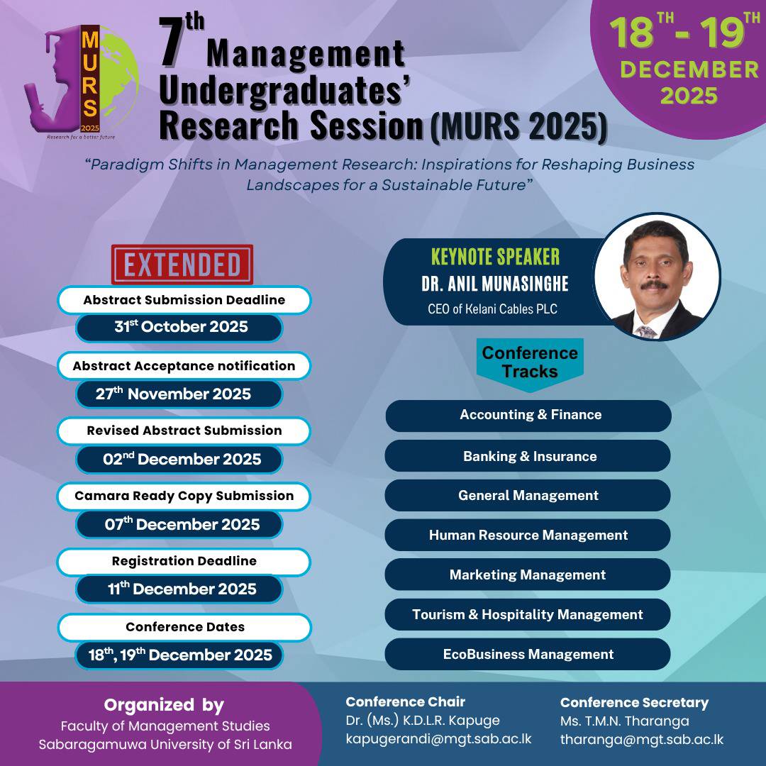 The 7th Management Undergraduates’ Research Session