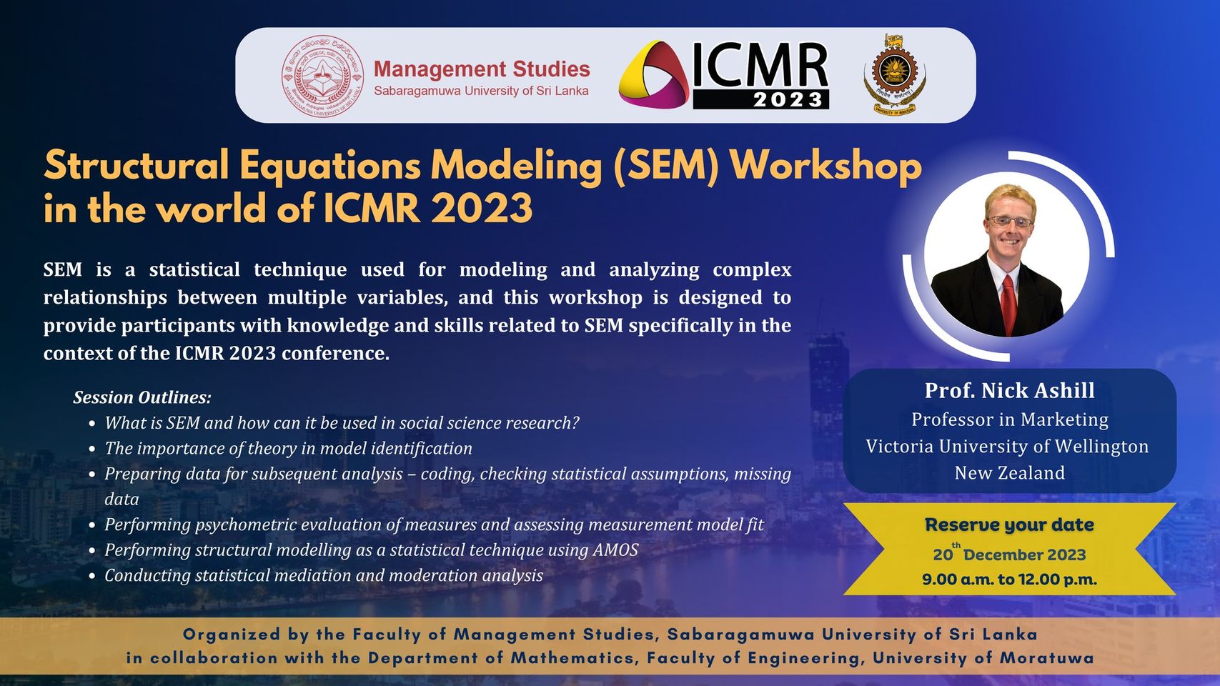 Structural Equations Modelling (SEM) Workshop: ICMR 2023
