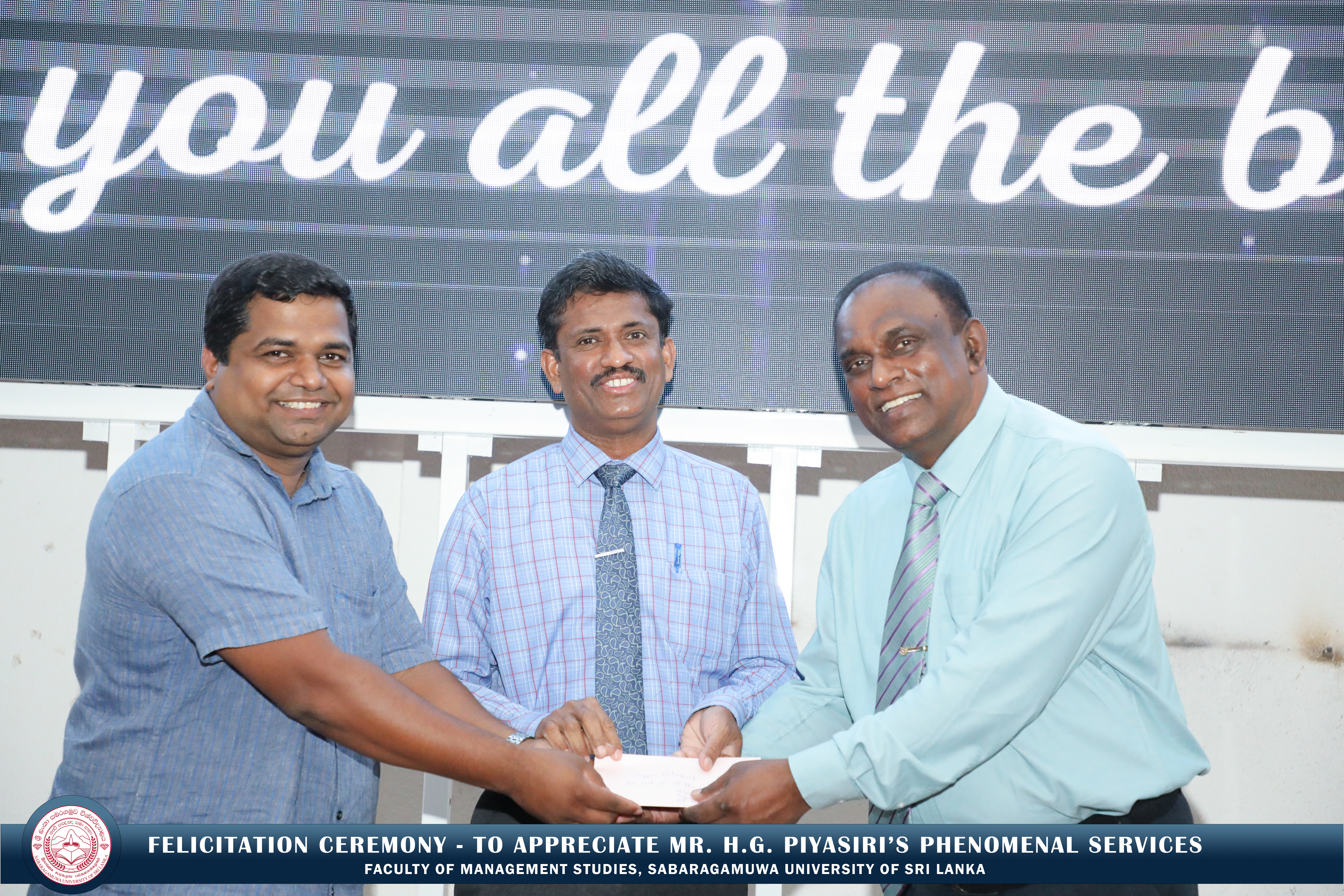 Felicitation Ceremony for Mr. H.G. Piyasiri