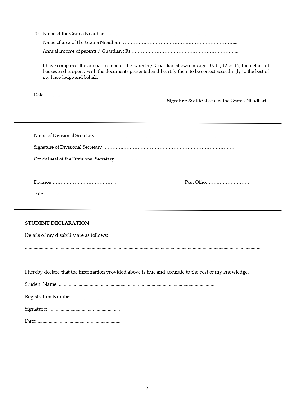 Bursary Application For Disability Students