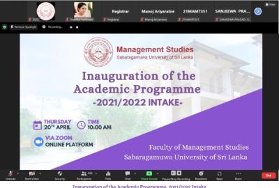 Inauguration of the Academic Programme of 2021/2022 Intake 