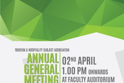 The Second Tourism & Hospitality Subject Association's Annual General Meeting!