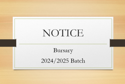 Bursary Notice - 2024/2025 Batch