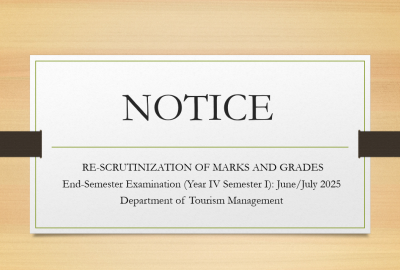 NOTICE - RE-SCRUTINIZATION OF MARKS AND GRADES